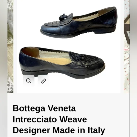 Bottega Veneta, Vintage, Tassel Loafers, Patent Intrecciato, Size 8.5 - Picture 2 of 6